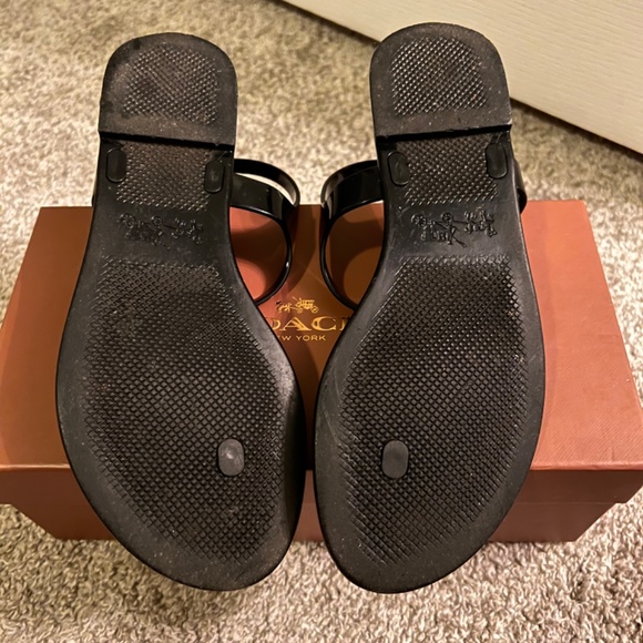 COACH Plato Black Jelly Sandals - Picture 6 of 6
